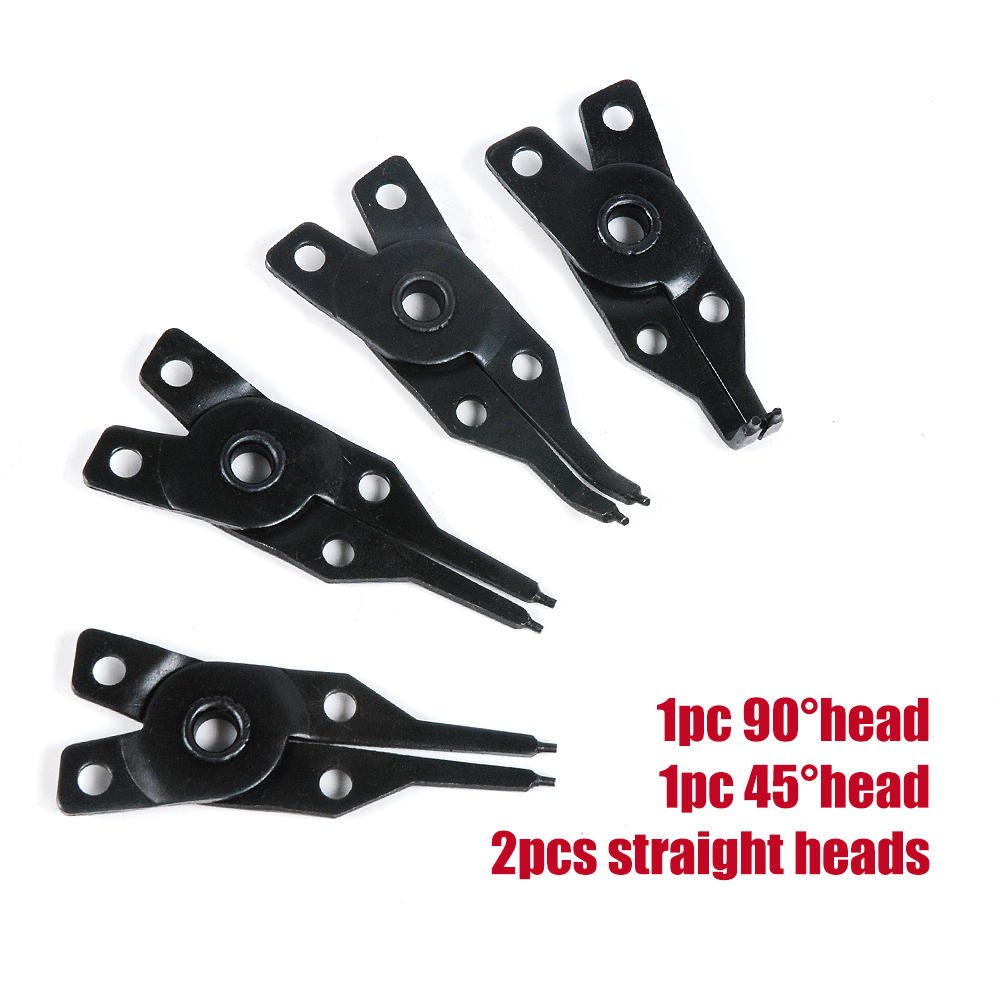 4-in-1 Circlip Pliers Precision Retaining Clip Snap Ring Dia 1.5mm Tips: Internal External