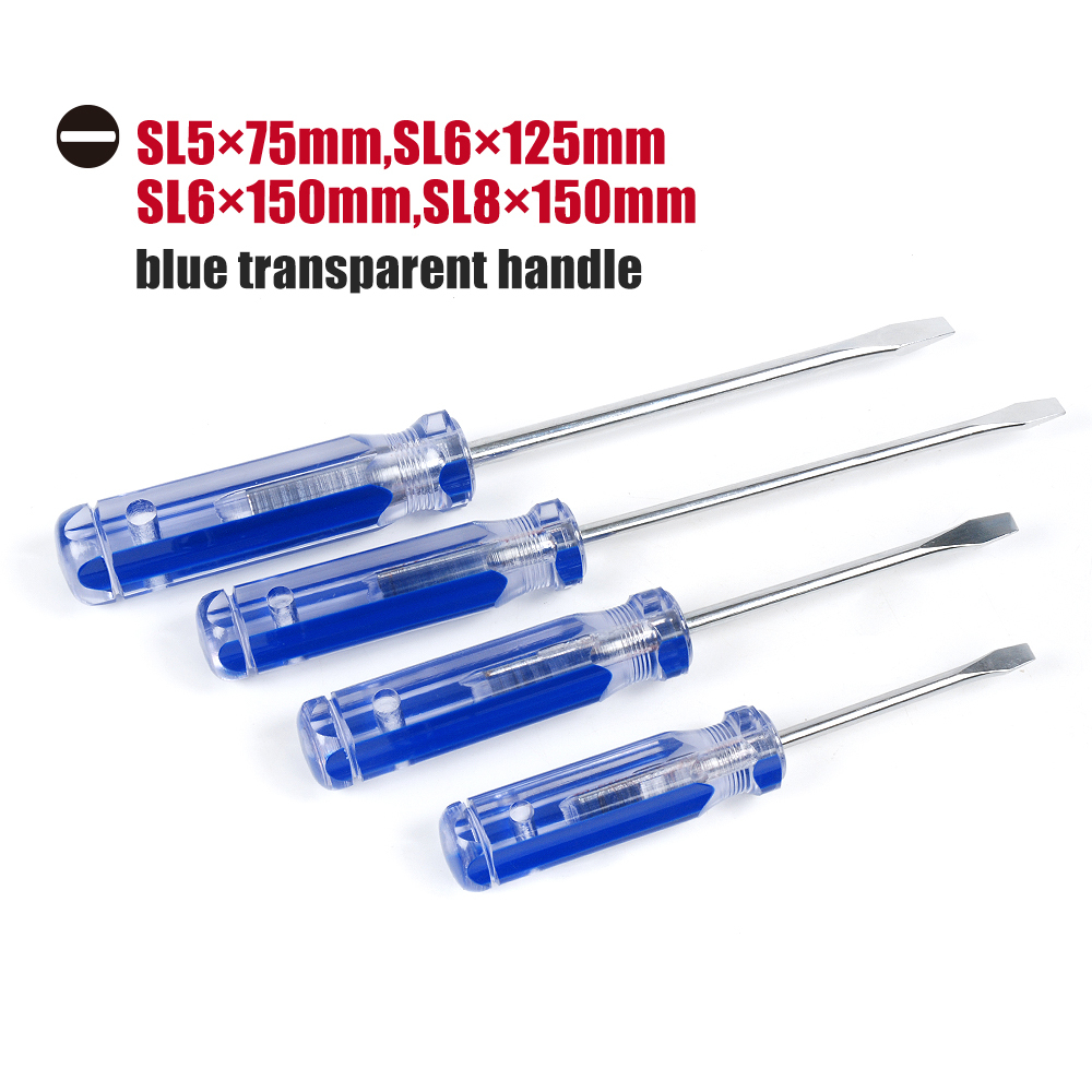 7pc Screwdriver Magnetic Tip Crystal Color-Coded Jumbo Handle Phillips/Slotted