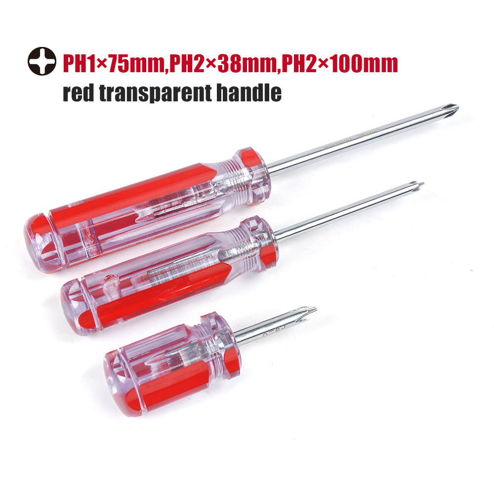 7pc Screwdriver Magnetic Tip Crystal Color-Coded Jumbo Handle Phillips/Slotted