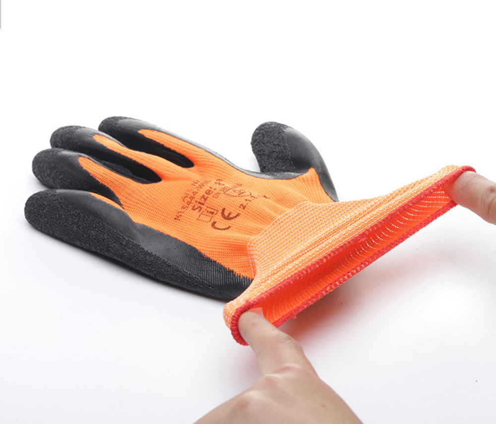 13 Gauge Polyester Liner with Latex Palm Coated Hand Gloves Protective Safety