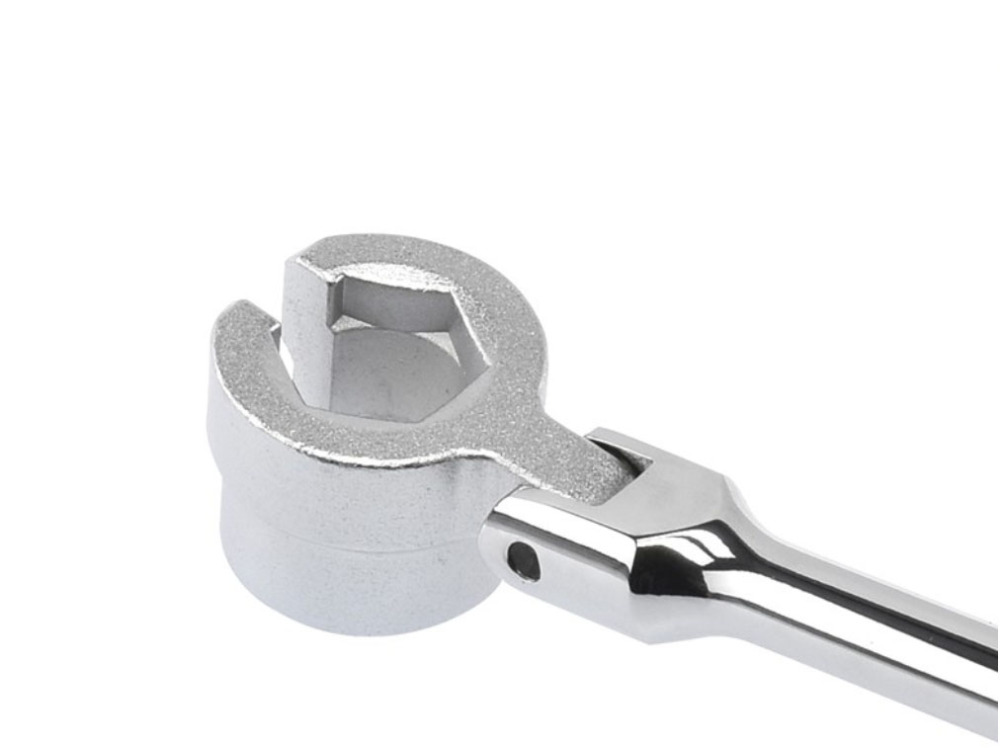 22mm Injector / Oxygen Sensor Wrench Bent HDL 6 Slot Head