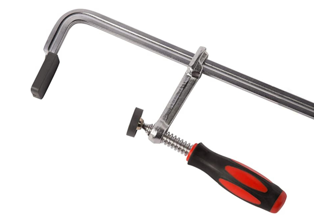 Heavy Duty One-piece-all Steel Rail F-Type Screw Bar Clamps with Plastic Pads for Protect