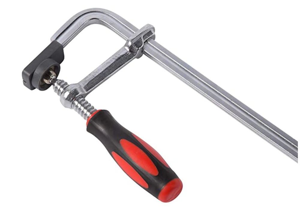 Heavy Duty One-piece-all Steel Rail F-Type Screw Bar Clamps with Plastic Pads for Protect