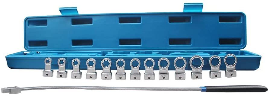 All-in-1 15pc 12-19mm E10-18 Insert Auxiliary Timing Puller Fan Belt Tension Damper Wrench