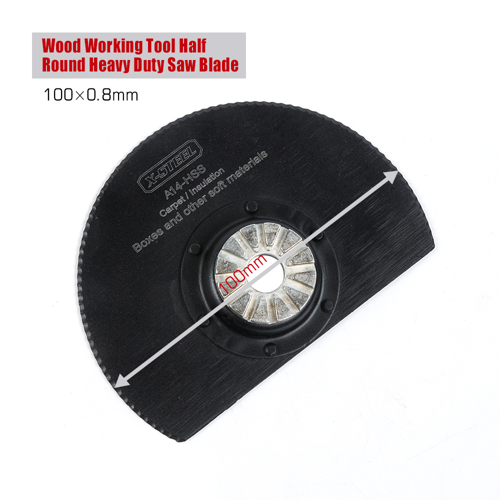 HSS Carpet Insulation Boxes & Other Soft Materials Wood Working Tool Half Round Machine Saw Blade Dia.100mm