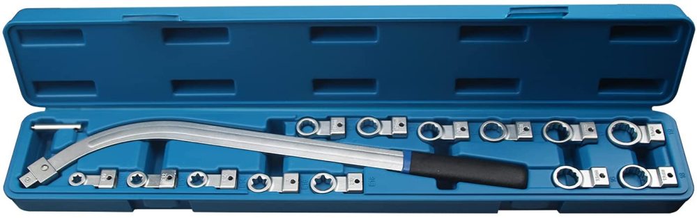 All-in-1 15pc 12-19mm E10-18 Insert Auxiliary Timing Puller Fan Belt Tension Damper Wrench