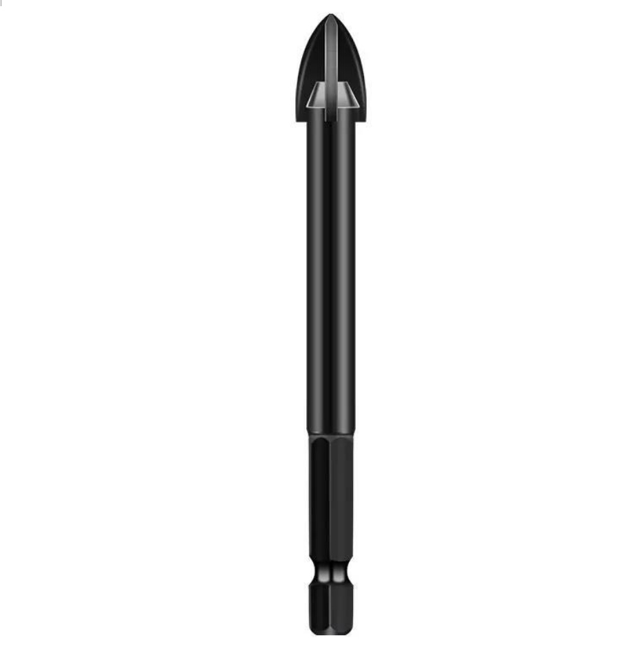 TCT Tungsten Carbide Ceramic Tile Glass Brick Drill Bit Cross Spear Head with Quick Change Shank