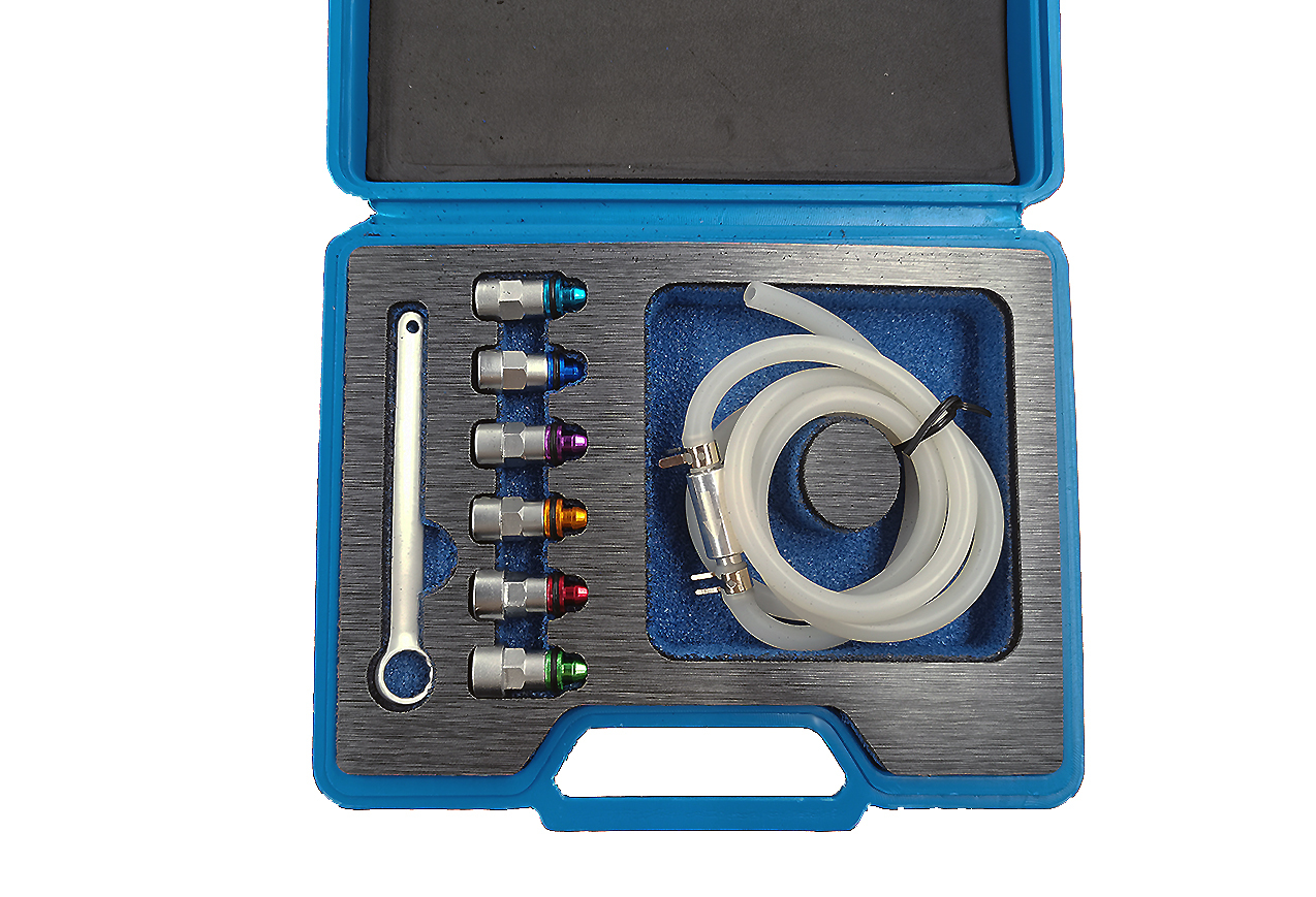 Brake Bleeder Wrench Set with Non-Return Check Valve & 12 Point 7-12mm Sockets for Brake Bleeding & Hydraulic Clutch Systems