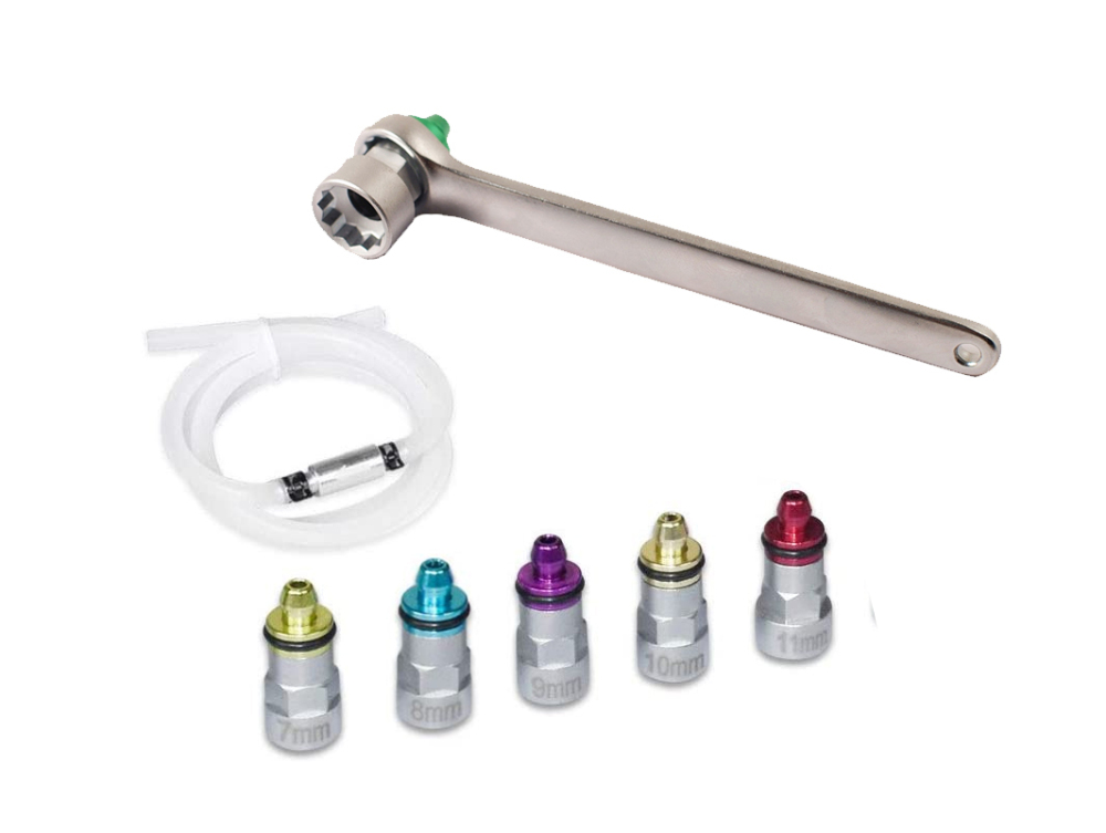 Brake Bleeder Wrench Set with Non-Return Check Valve & 12 Point 7-12mm Sockets for Brake Bleeding & Hydraulic Clutch Systems