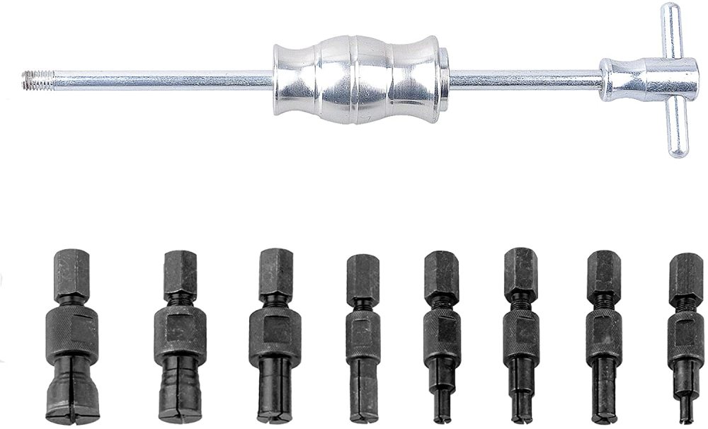 9pc 9-34mm Blind Hole Inner Bearing Puller Remover Slide Hammer Internal Tool Kit