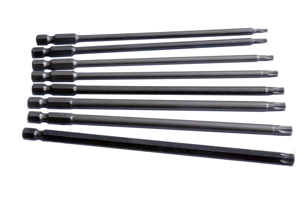 150mmL S2 Steel Magnetic Torx Head Screw Driver Security Tamper Proof Star 1/4" Quick Change Shank
