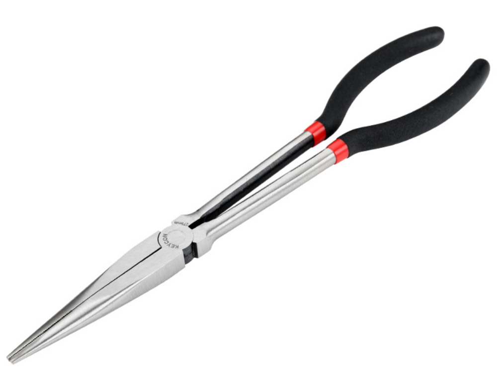 290mm Long Reach Pliers: Straight/Bent 20,45,90°/Hose Spark Plug Remover Ring