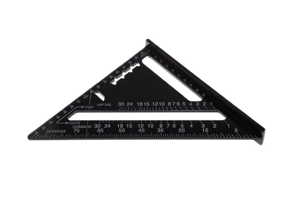 7'' Aluminium Speed Metric/Imperial Square Carpenter's Rafter Triangle Angle Protractor Layout Tool