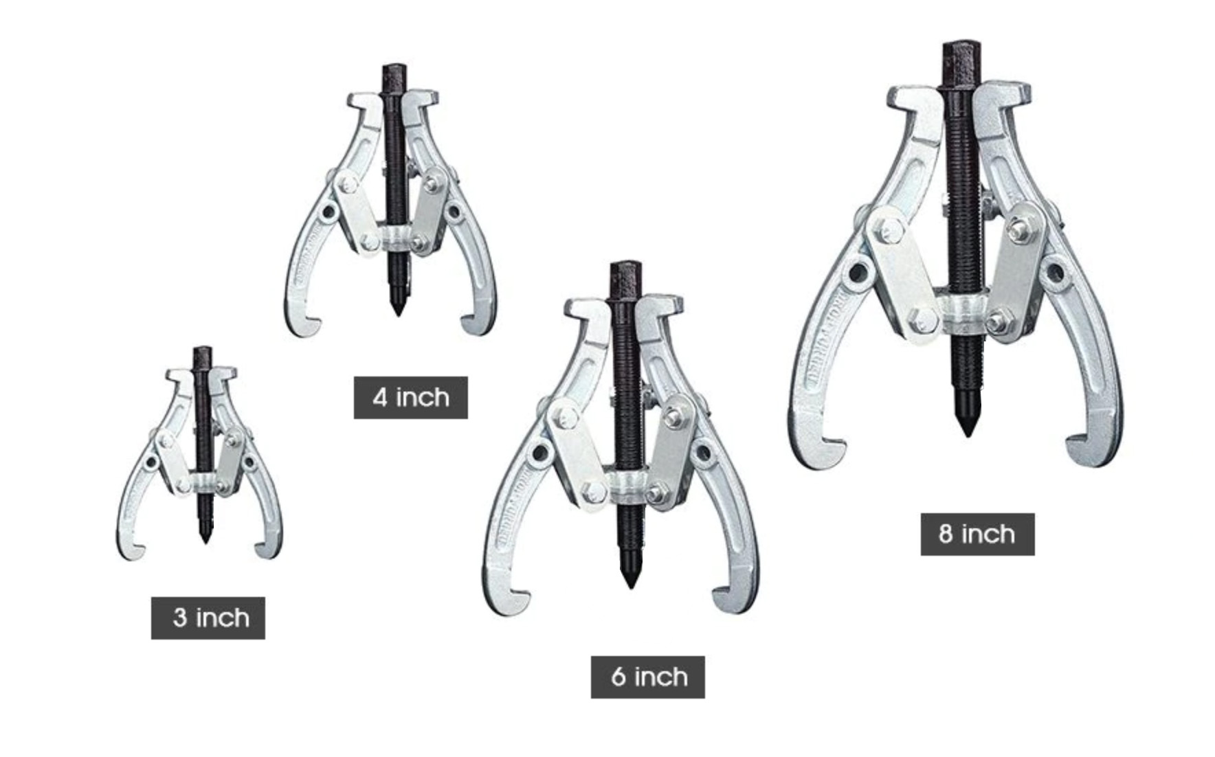 3 Jaw Reversible Gear Bearing Bush Puller Flywheels Remover Size Option:3"-20"
