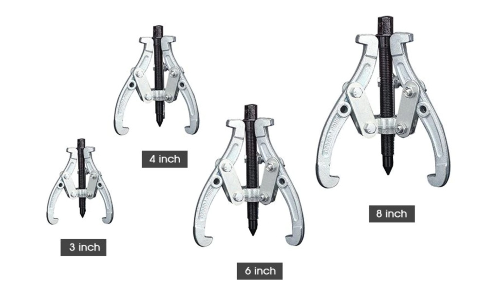 3 Jaw Reversible Gear Bearing Bush Puller Flywheels Remover Size Option:3"-20"