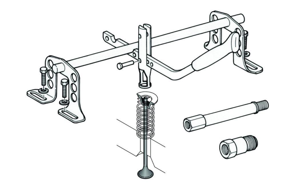 Overhead Valve Spring Compressor on OHV & OHC Instal Remover Kit
