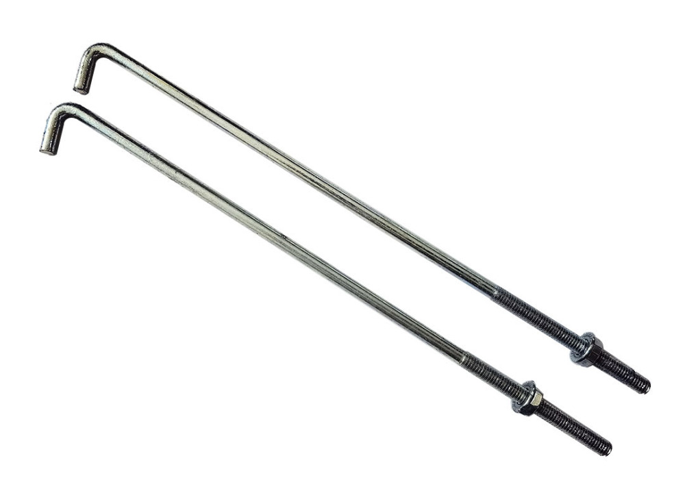 2pc-pack Battery J Style Hold Down Bolts Hook Rod Clamp: Length Option: 200mm/260mm/310mm