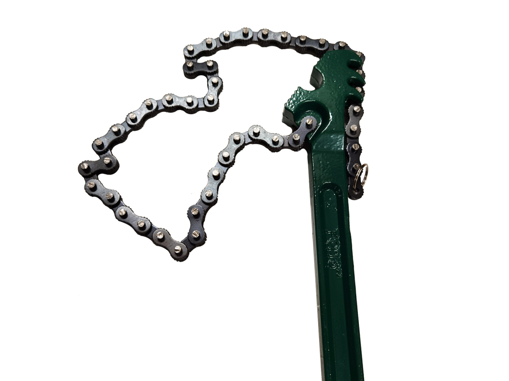 60-200mm Cap. 16" Heavy Duty Oil Filter Chain Wrench Auto Plumbing Pipe Tool