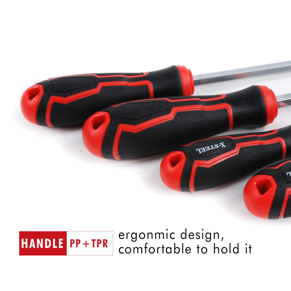 6pc Expert Cr-V Hex Allen Key Wrench Ball End Screwdriver Set: H3,4,5,6,7,8mm