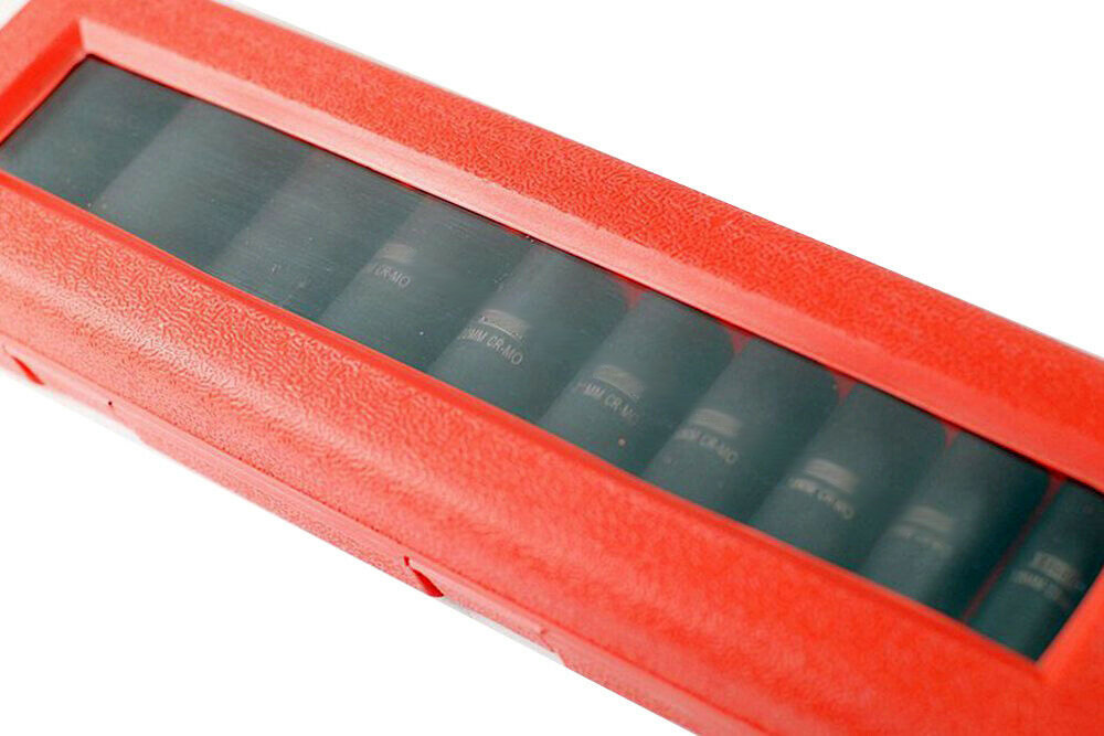 Steel Taiwan 13pc 1/2" Dr. 6PT Cr-Mo 78mmL Deep Impact Socket Set: 10,13,14,15,17,18,19,21...32mm