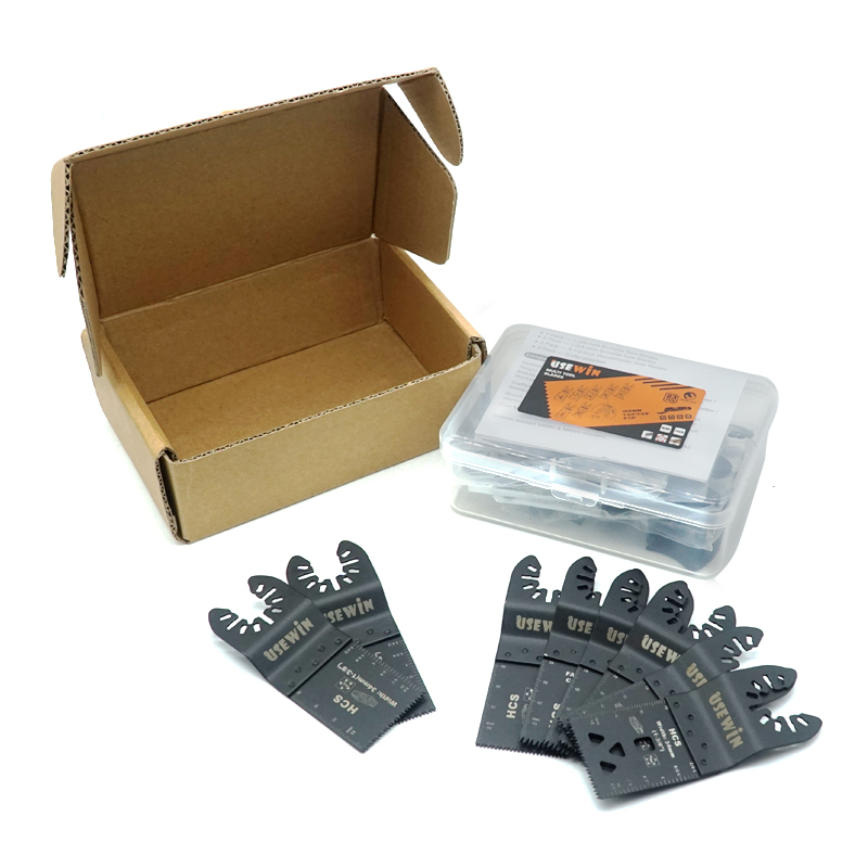 Usewin 23pc Oscillating Saw Blades Set for Quick Release Multi-tool, Metal/Wood BIM HCS Blades