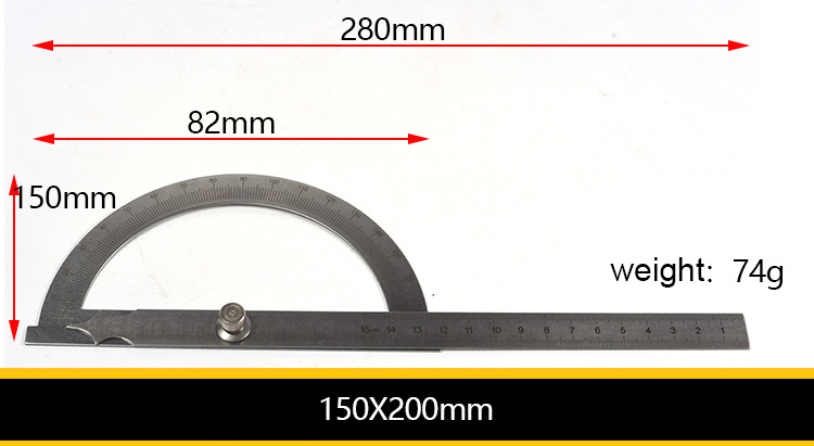 Stainless Steel Rotary Measuring Ruler: 180° Protractor Angle Finder Arm Measuring
