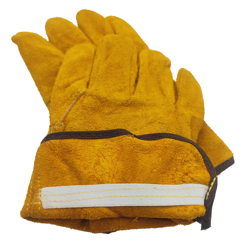 Heavy Duty Leather Palm Work Welding Hand Gloves Free Size