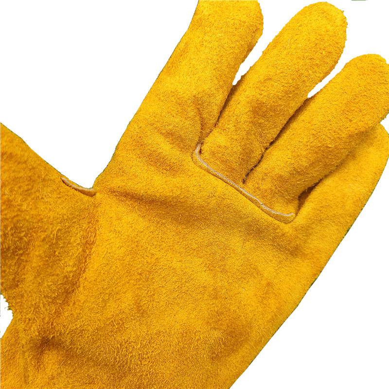 Heavy Duty Leather Palm Work Welding Hand Gloves Free Size