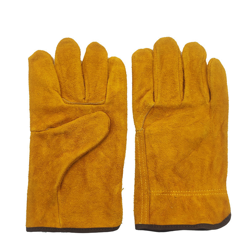 Heavy Duty Leather Palm Work Welding Hand Gloves Free Size