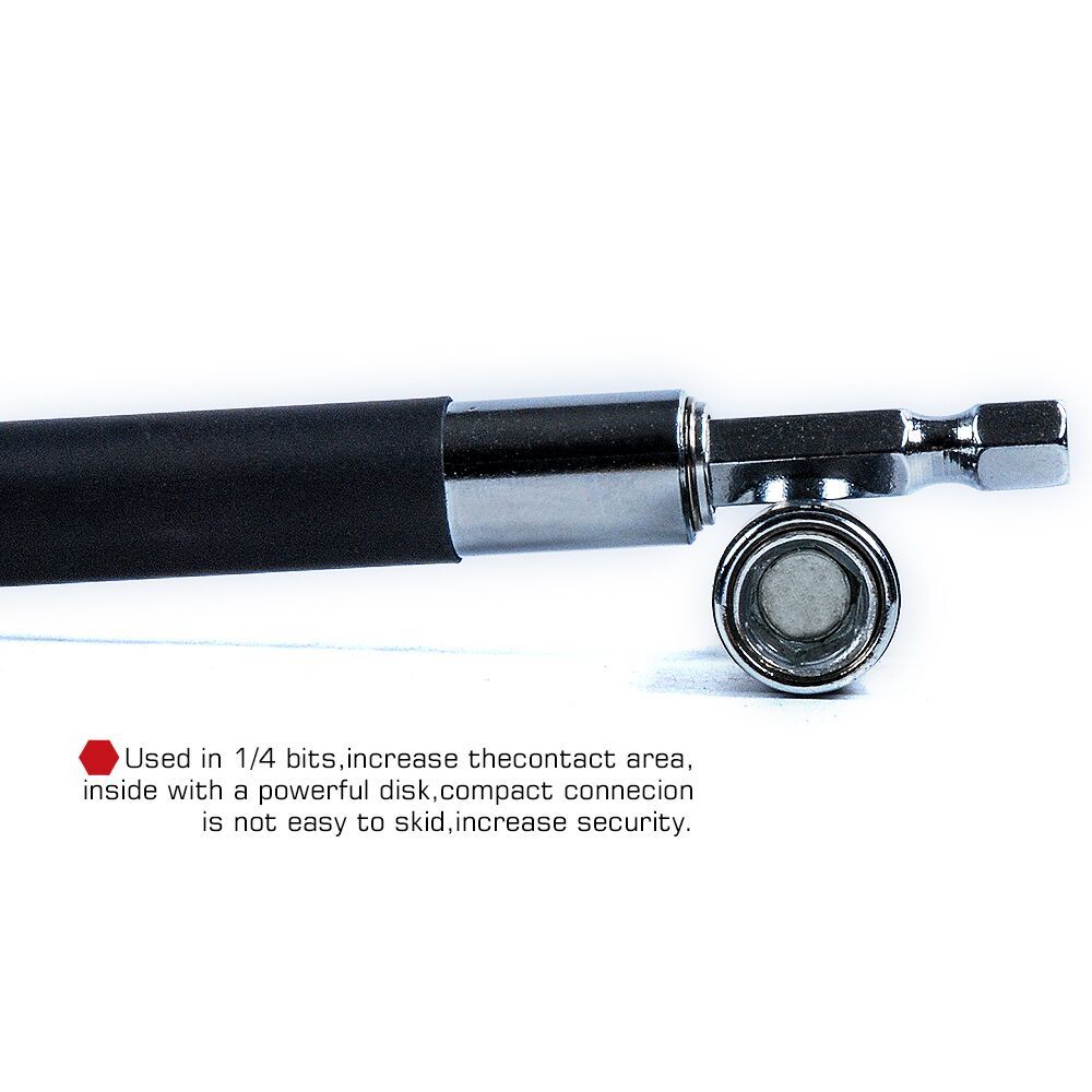 120-200mm Telescopic Magnetic Drive Sleeve Guide 1/4″ Hex Bits Extends Holder