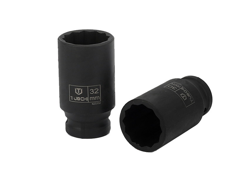 1/2" Dr Cr-Mo Double Hex 12PT 78mm Full Length Deep Impact Socket Individual:8-35/36/38/40/41/45mm