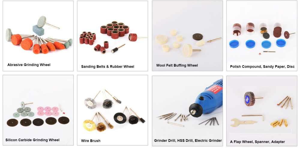 180pc Rotary Grinding Cutting Carving Sanding Accessory Electric Drill Grinder
