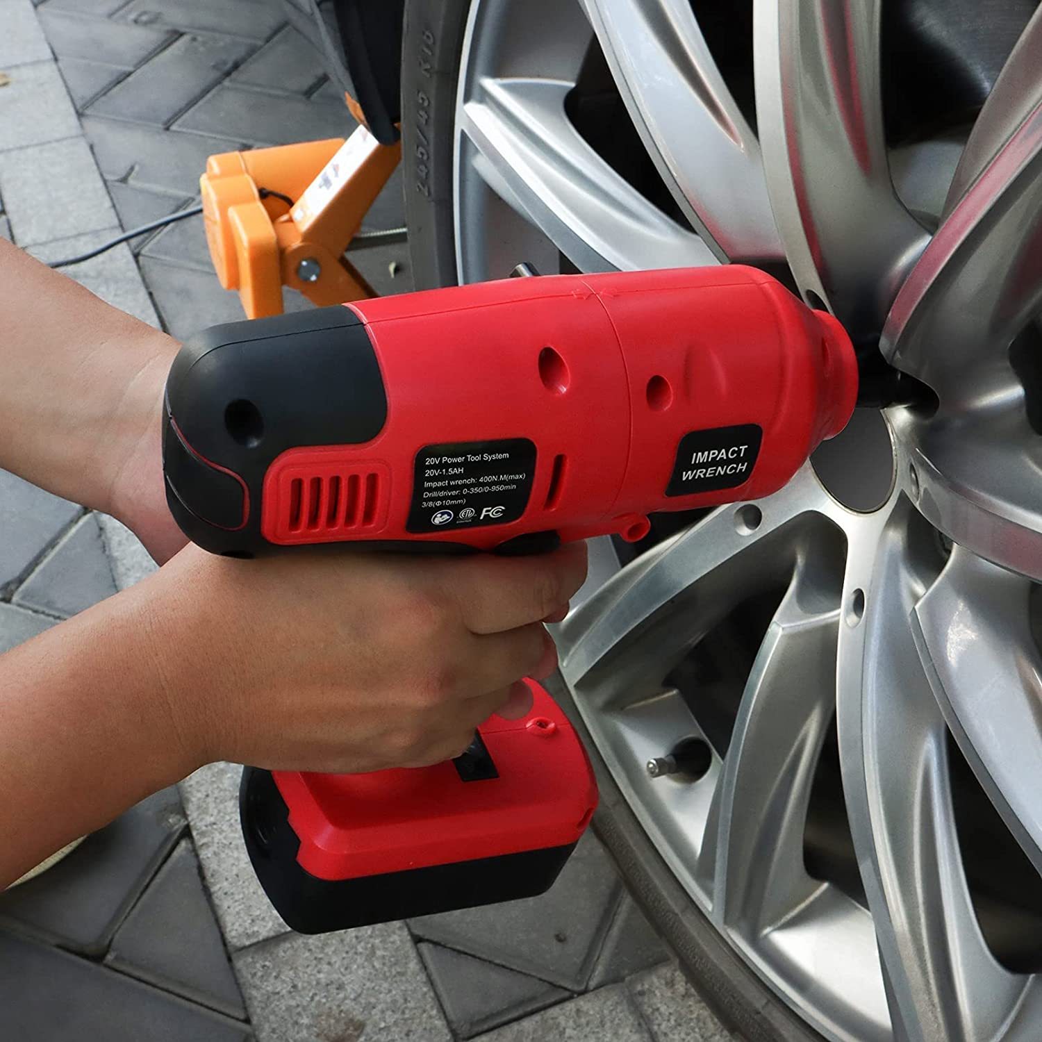 2-in-1 20V Cordless 2 Head Quick Connect Electric Impact Wrench Drill/Driver Combo Kit
