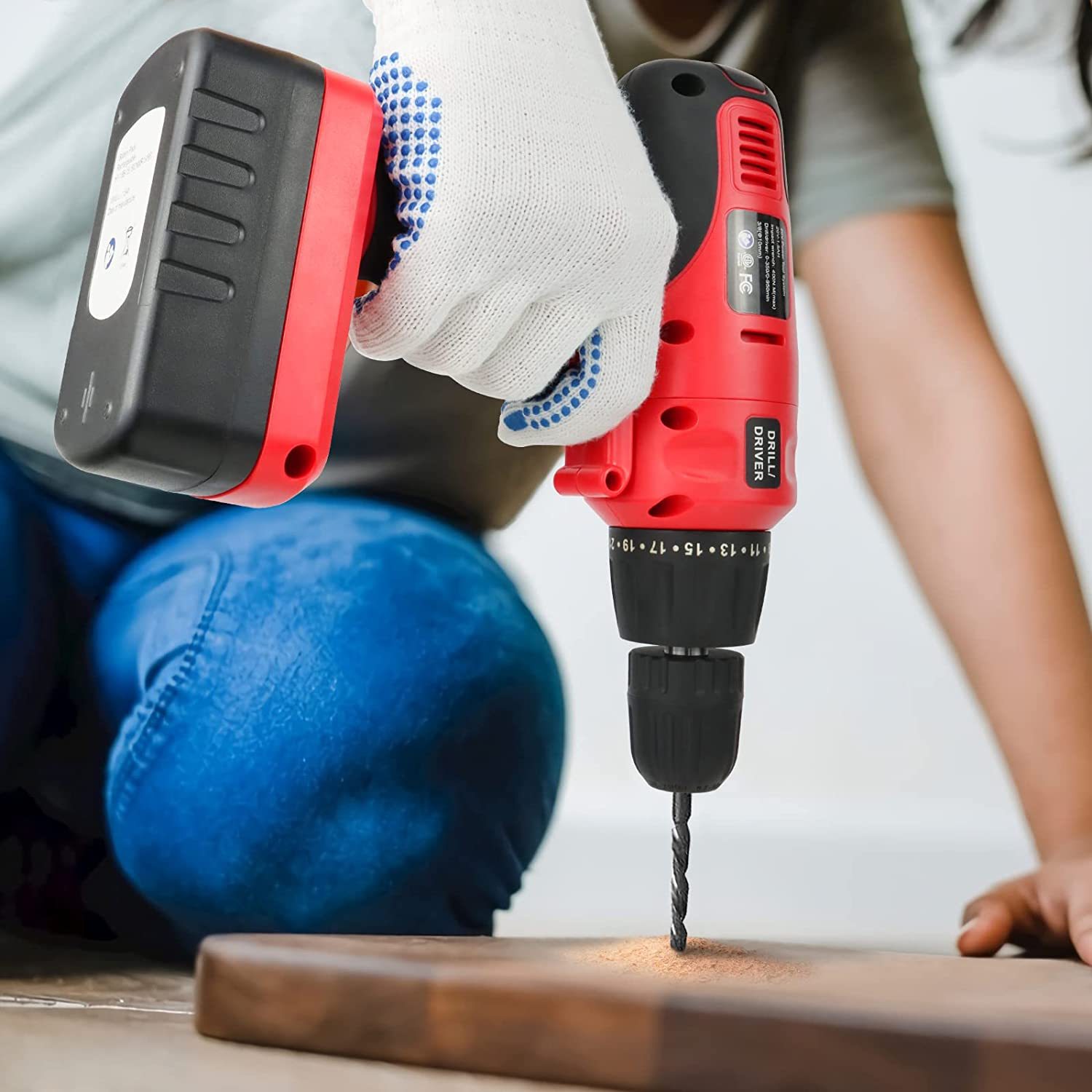 2-in-1 20V Cordless 2 Head Quick Connect Electric Impact Wrench Drill/Driver Combo Kit