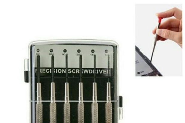 6pc Cr-Mo Precision Small Parts Screwdriver Kit Set for Watch Jewelry Eyeglasses