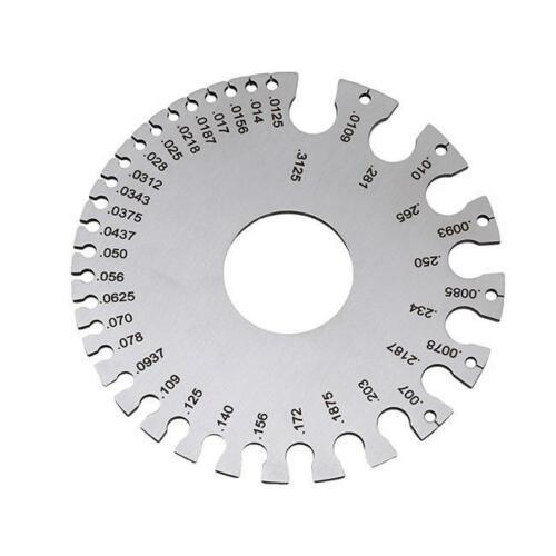 Stainless  Steel Wire Gauge Circular Round Cable Thickness Ruler SWG & SAE Mark