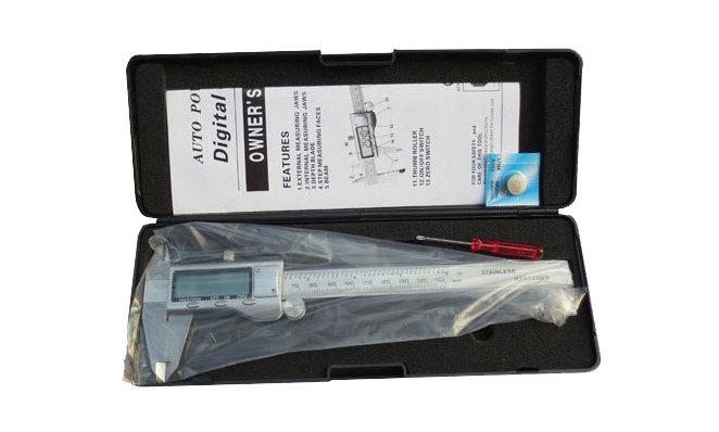 0.01mm Accuracy Digital Stainless Steel Vernier Caliper with Large LCD Window 6"/8"