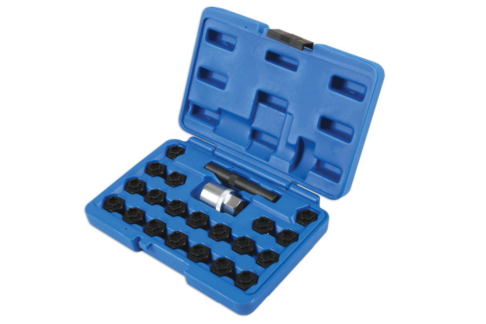 22pc Special Locking Wheel Nut Key Socket Set For BMW: #41-#60 20pc Key+Adapter