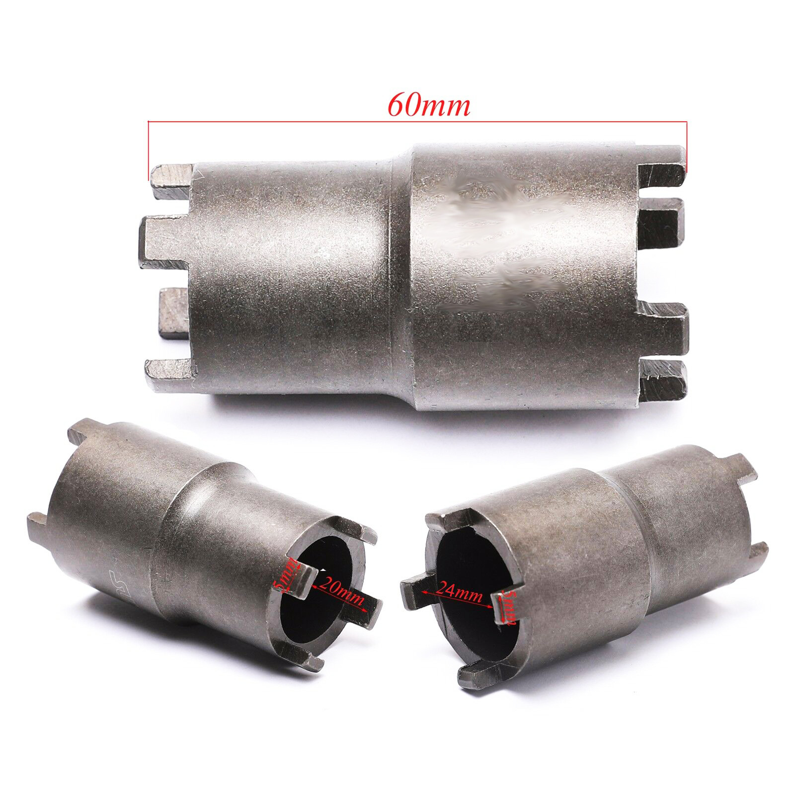 20mm 24mm Lock Nut Removal Tool Clutch Remover 4-Pin Spanner Socket Wrench for Honda Motorcycle ATV Dirt Bike