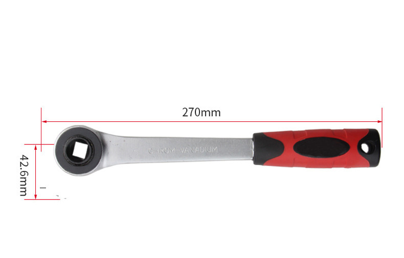 1/2" Square Dr. Cr-V Go-thru Female 12.5mm Ratchet Drive Handle Socket Wrench
