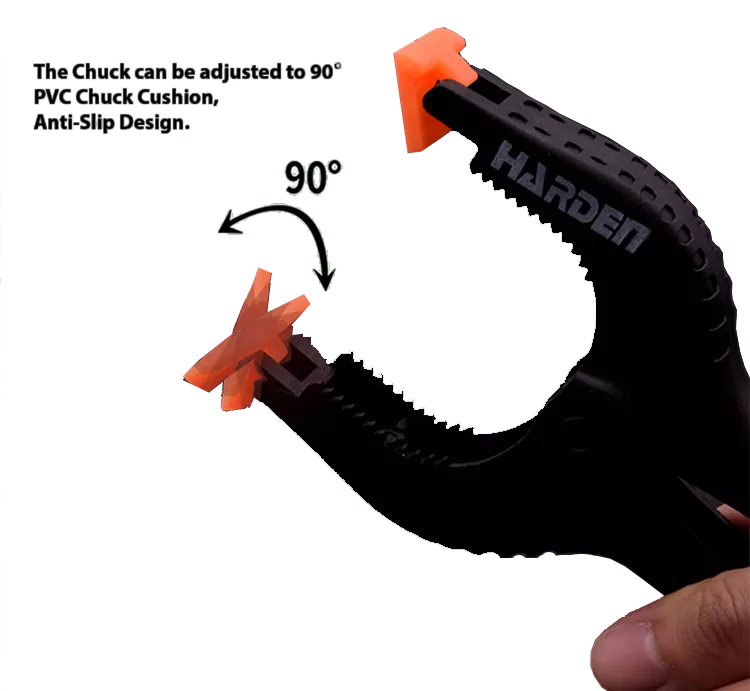 Spring Clamp 6 Pcs Set Nylon-Fiberglass Body Adjustable Clamp Jaws & Non-Slip Handle