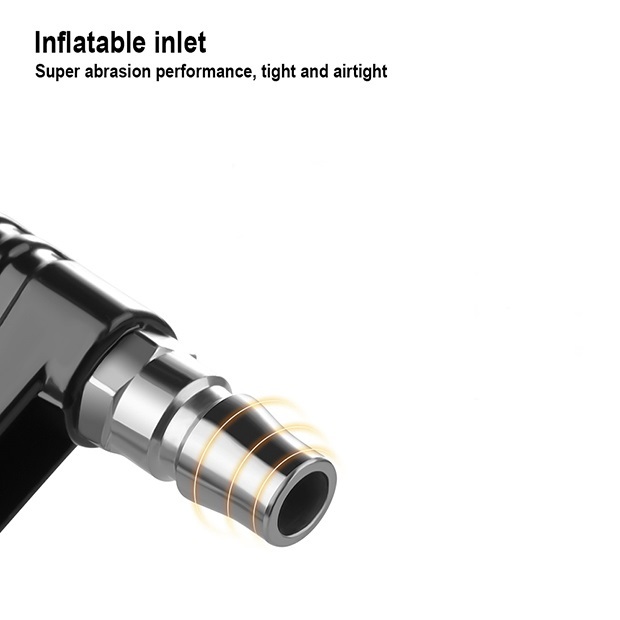 Oil-immersed Tire Pressure Gauge 0-200PSI Gun Type Inflator Compressed Air Meter