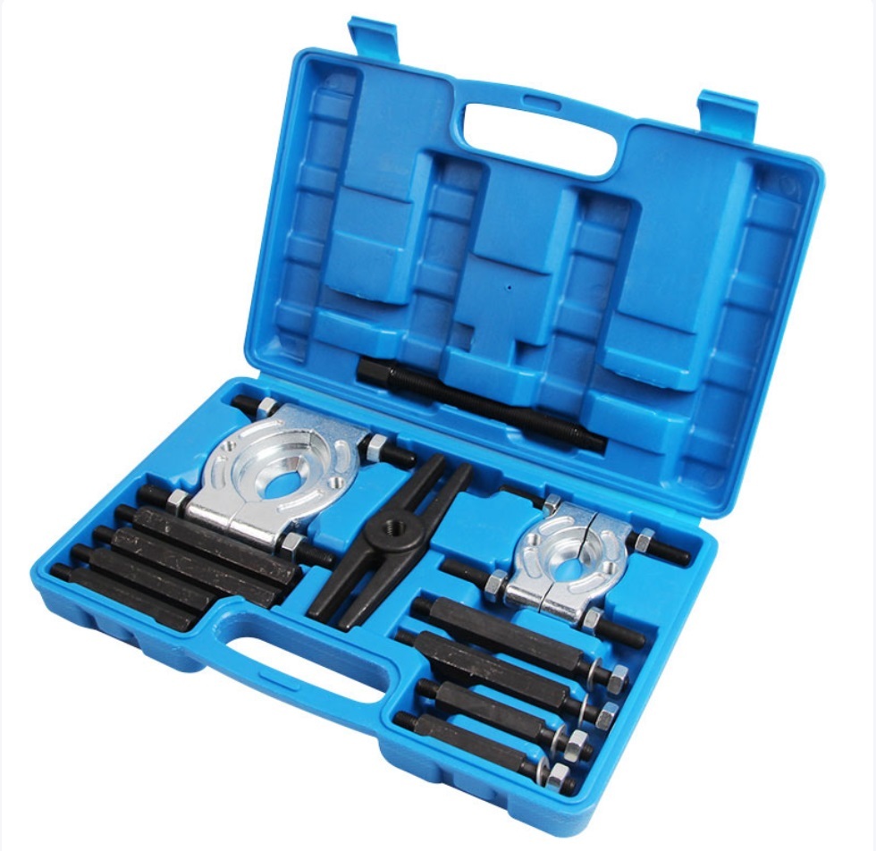 12pc Double Mechanical Bearing Separator Puller Remover: Ø30-75/170-220mm Reach
