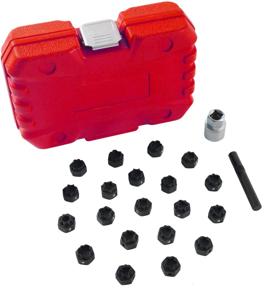 22pc Special Locking Wheel Nut Key Socket Set For Audi Pattern 20pc Key+Adapter