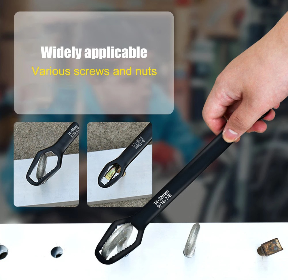 Double End Multifunctional Universal Spanner Self-tightening Adjustable Wrench