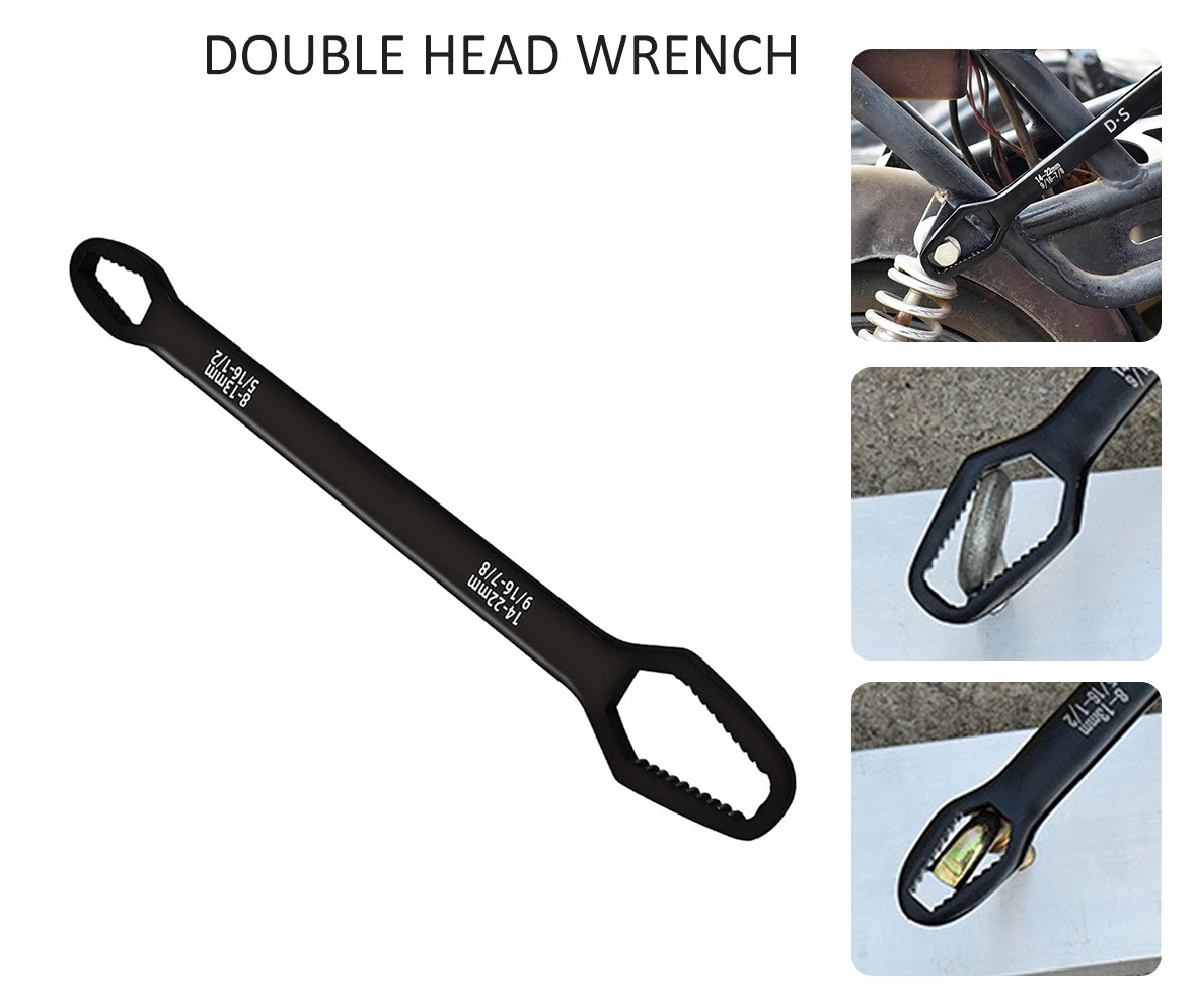 Double End Multifunctional Universal Spanner Self-tightening Adjustable Wrench