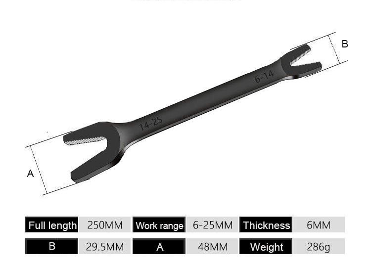 Double End Multifunctional Universal Spanner Self-tightening Adjustable Wrench