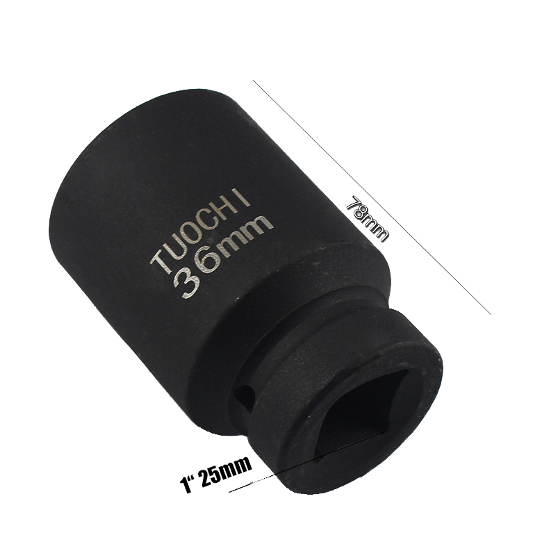 Industrial 1" Dr. Cr-Mo 6pt Impact Socket Individual 22-68mm