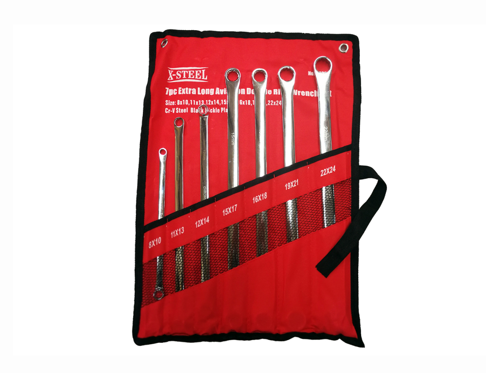 Profession Cr-V Aviation Extra Long Two Flat Ring Spanner Set