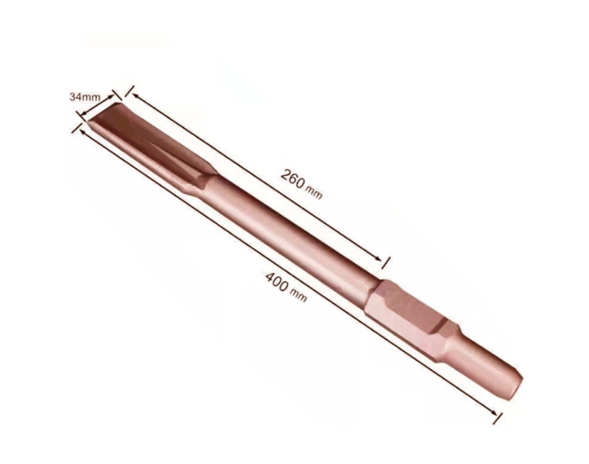 65A Electric 400mmLx30mm Hex Demolition 40cr-Steel Pointed/Flat Chisel 2pc Set